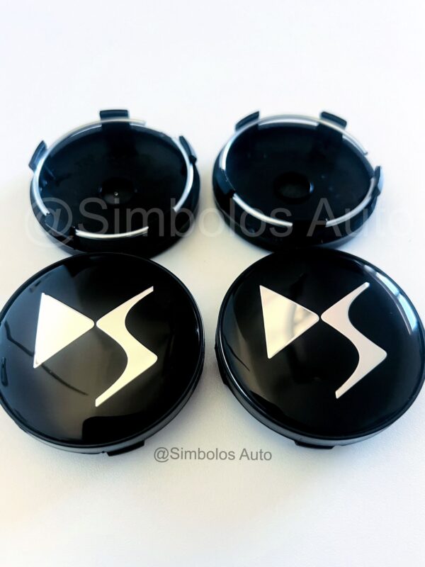 4 Centros de Jantes Citroen DS Black