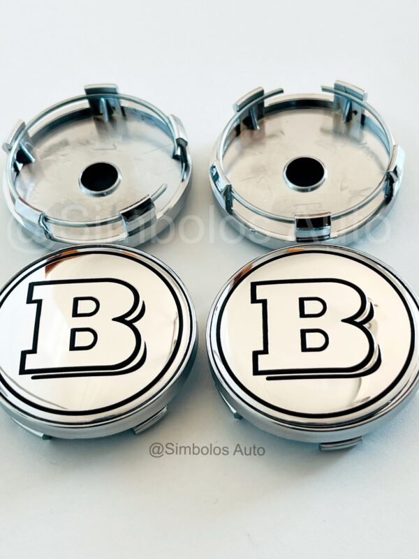 4 Centros de Jantes Smart Brabus 60mm