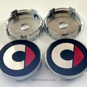 4 Centros de Jantes Smart 60mm Red