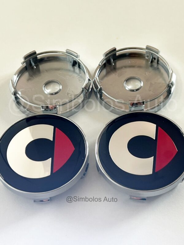 4 Centros de Jantes Smart 60mm Red
