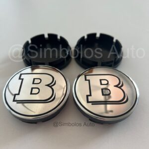 4 Centros de Jantes Smart Brabus 56mm