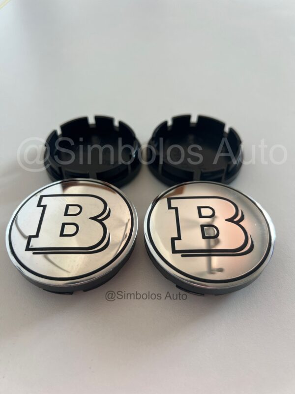 4 Centros de Jantes Smart Brabus 56mm