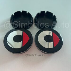 4 Centros de Jantes Smart 56mm Red